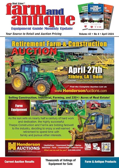 Farm and Antique Equipment Guide Monthly Update April 2024