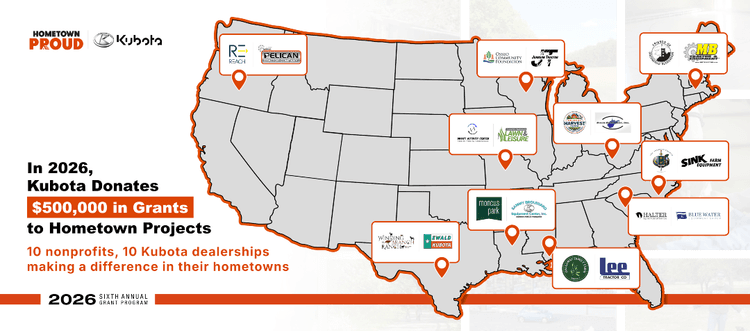 Kubota Awards $500,000 in Hometown Grants
