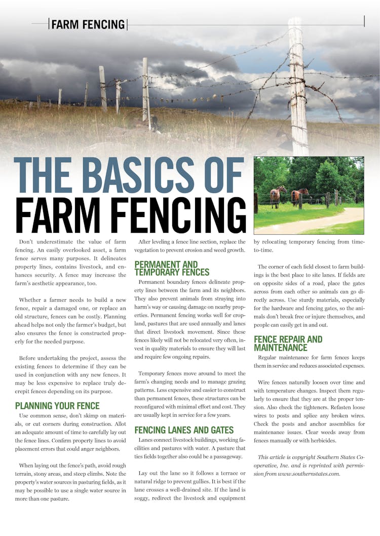 The Basics of Farm Fencing