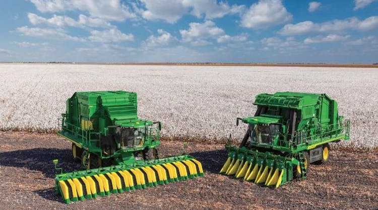 John Deere Unveils New Cotton Pickers, Strippers to Boost Harvesting Capacity, Preserve Cotton Quality