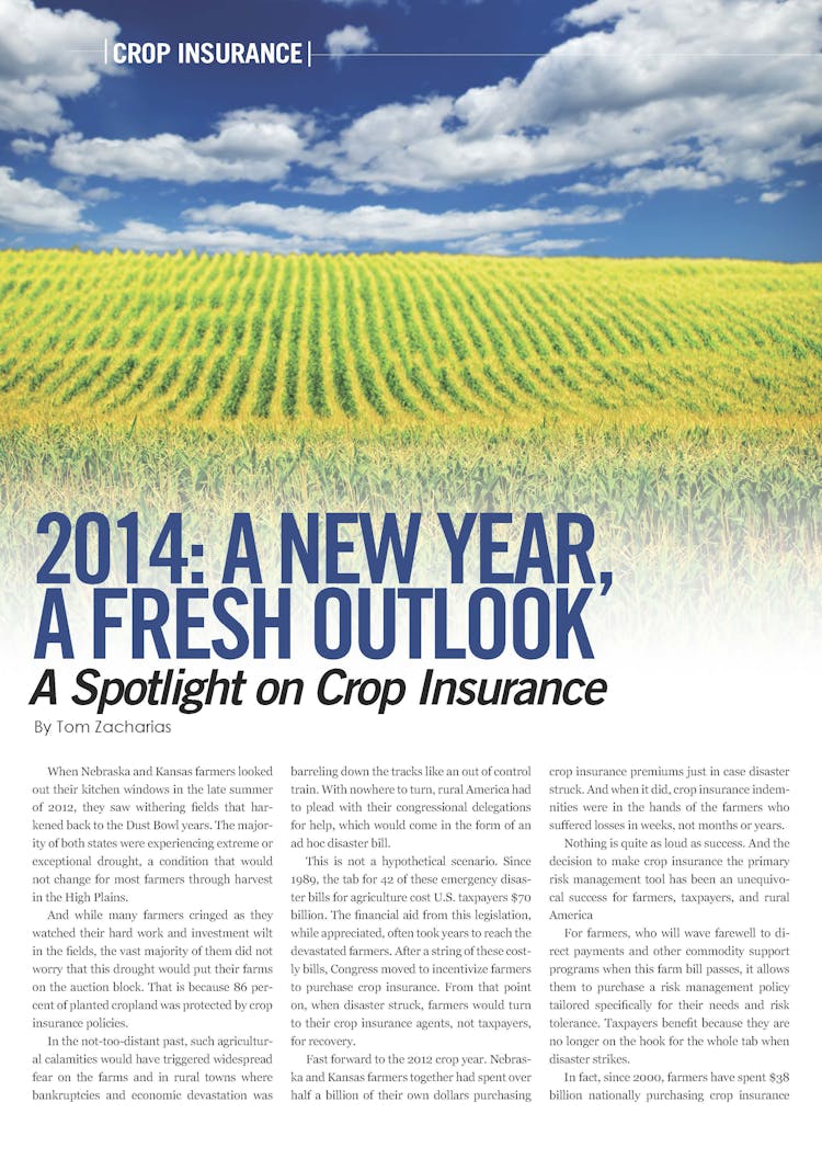 2014: A New Year, A Fresh Outlook - A Spotlight on Crop Insurance